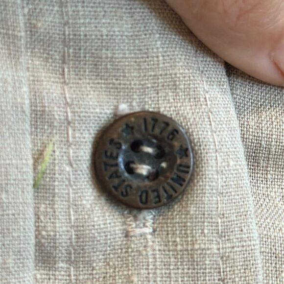 Vintage 70s Jantzen Tan Button Front Short Sleeve Blouse - Picture 9 of 9